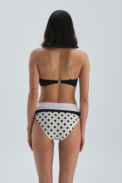 Dagi Trägerloses Bikinioberteil in Schwarz und Weiß