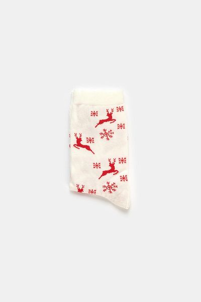 Dagi White Patterned Socks