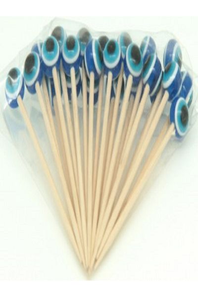 Kazanabil 20-Piece BLUE EVIL EYE BEAD COCKTAIL SHARDS 6.5 CM