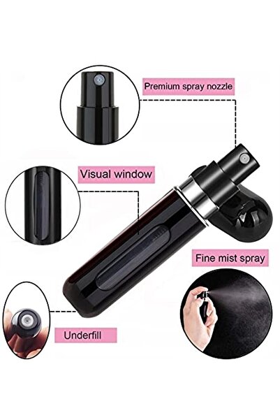 Genel Markalar Taşınabilir Mini Doldurulabilir 3 Adet Parfüm Şişesi Atomizer ...