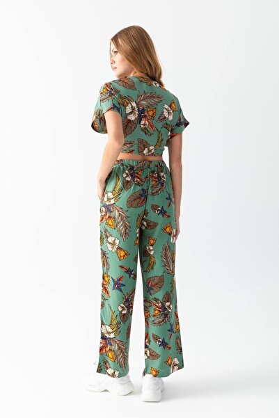 Butik Dokuma viskon pantolonlu takım