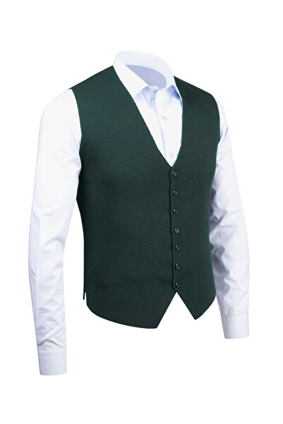 Çizgi Triko Men's Buttoned Sports / Classic Knitwear Knitted Sleeveless Vest