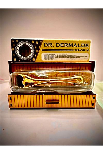 Dr.Dermalok Dermaroller Gold Professional 0.5mm New Series Suitable for Hair, Beard, Eyebrow Serum Use