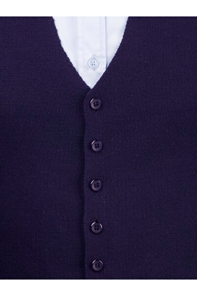 Çizgi Triko Men's Buttoned Sports / Classic Knitwear Knitted Sleeveless Vest