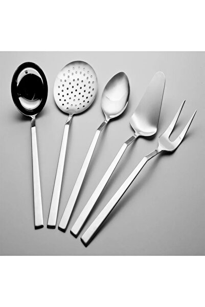 Umut 5 Piece Ladle Colander Serving Set Serving Set Steel