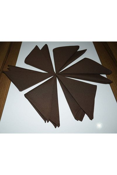 paris in paris 6 Brown Fabric Serving Napkins 1st Quality Duck Linen Fabric (DARK-FREE FABRIC)