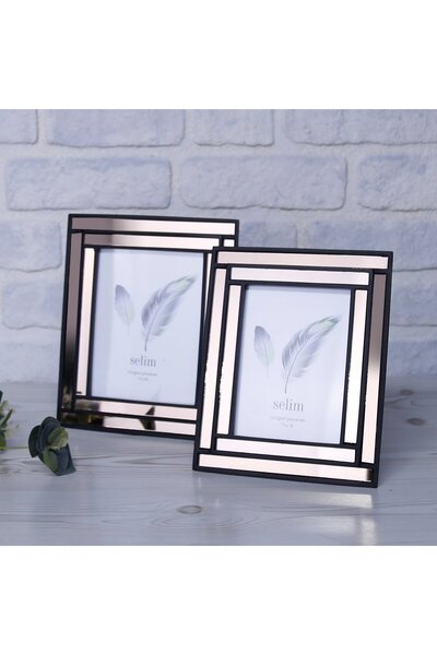 Selim 15x20 Lara Mirrored Frame Black
