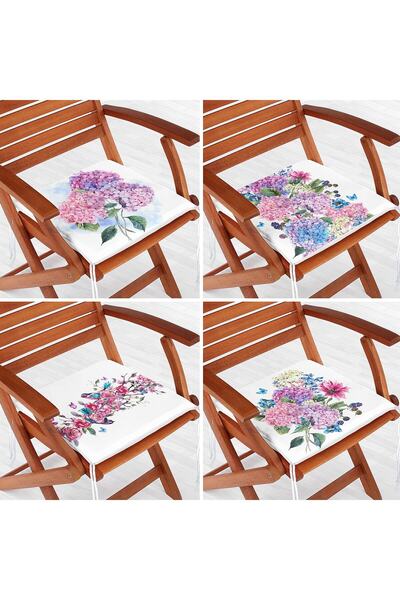 Nish & Royal Set de perne de scaun modern, cu fermoar, din 4 piese, cu motiv ...