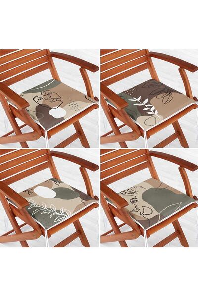 Nish & Royal Set de perne decorative pentru scaune cu fermoar cu design portr...