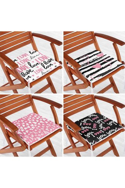 Nish & Royal Set de 4 perne pentru scaun cu fermoar, combinație modernă, desi...