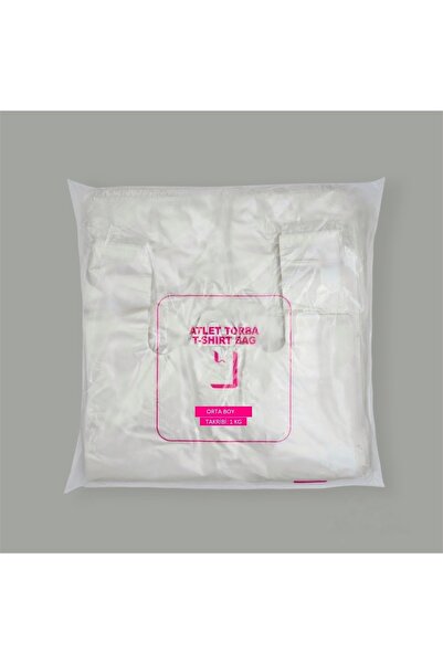Ateş Plastik Hışır Atlet Poşet / Kiloluk Orta Boy / Ebat :26*49 Cm / 1 Pk 160 Adet
