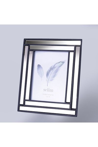 Selim 13x18 Lara Mirrored Frame Black