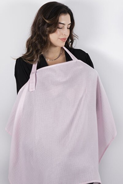 paris in paris Κάλυμμα θηλασμού 100% βαμβακερό ύφασμα μουσελίνας απλό ροζ ύφασμα