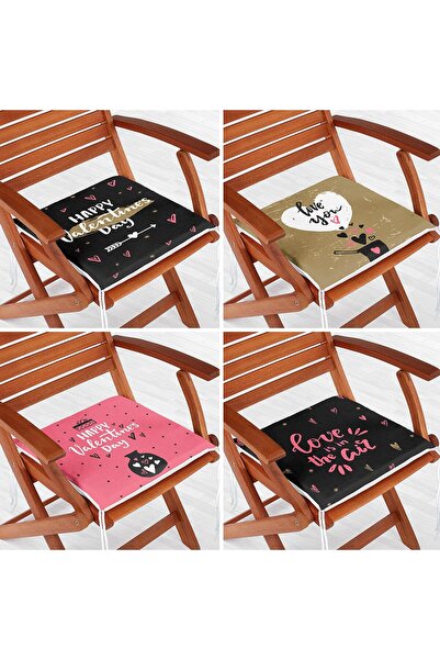 Nish & Royal Set de 4 perne pentru scaun cu fermoar, combinație modernă, desi...