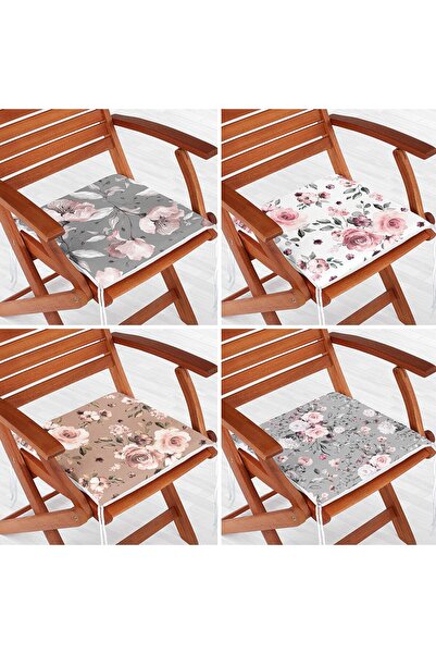 Nish & Royal Set de perne pentru scaune moderne, cu fermoar, cu model floral,...