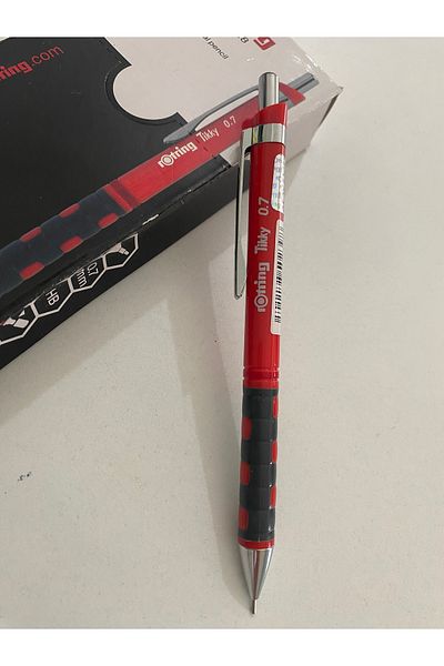 Rotring 0.7 1 Piece Red and 1 Piece White Tip Pen