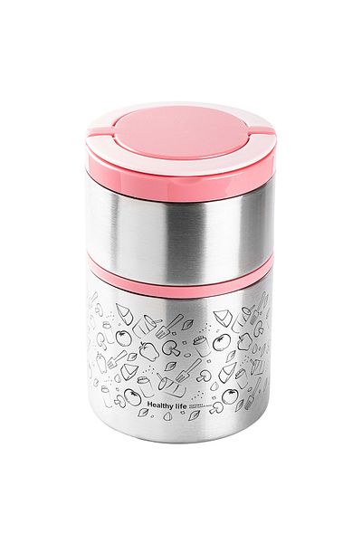 Tantitoni Pink 2 Layer Thermos 930 ml (Elvin Home Concept)