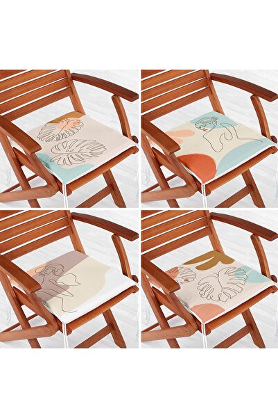 Nish & Royal Set de perne pentru scaune moderne, cu fermoar, cu model de frun...