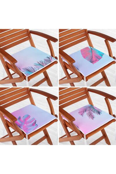 Nish & Royal Set de perne pentru scaune cu fermoar, cu model de frunze tropic...