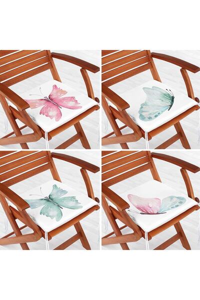Nish & Royal Set de 4 perne pentru scaune moderne, cu fermoar, imprimate digi...