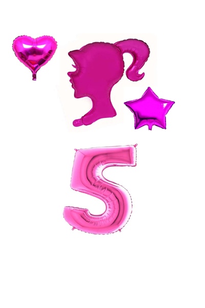 BEST PARTİ DOĞUM GÜNÜ PARTİ SÜSLERİ Best Pembe Kız Karakter Kalp Yıldız Rakam...