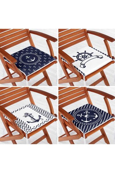 Nish & Royal Set de perne pentru scaune decorative cu fermoar, 4 piese, albas...