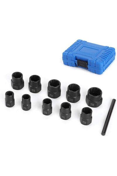 VIKTEC 11 Parça 1/2" Yalama Somun Sökme Seti Bozuk Cıvata Sökme Takımı