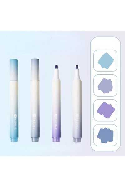 TOUCH SKETC Soft Colors Series Highlighter Pens, Pack of 4