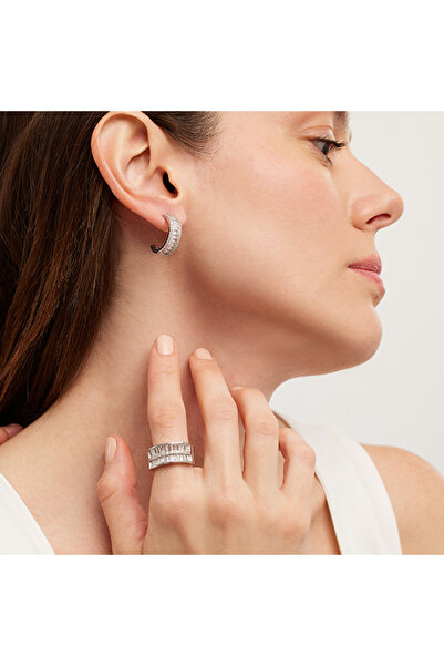 Merano Design Moon Beyaz Küpe