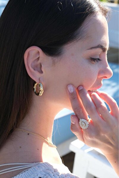 Tufanlar Kuyumculuk Altın Baget Taşlı Yüzük