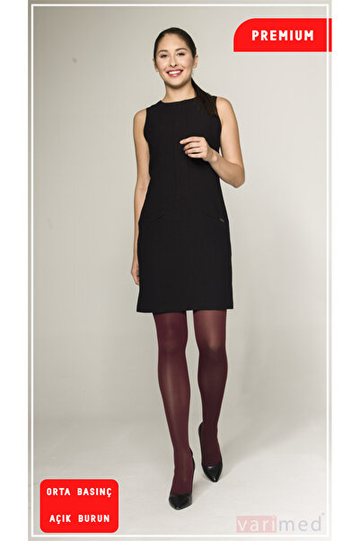 Varimed 3240 Premium Ccl2 Orta Basınç Külotlu Açık Burun Çorabı