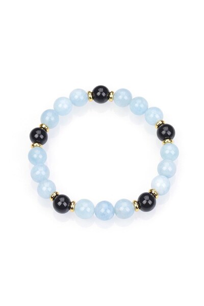 Mavera Doğaltaş سوار من حجر السج والزبرجد الطبيعي مقاس 8 مم