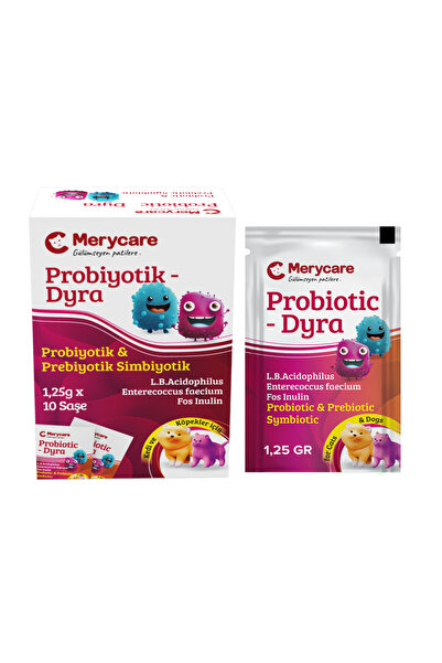MERYCARE Probiyotik - Dyra (PROBİYOTİK & PREBİYOTİK SİMBİYOTİK) 10 Şase