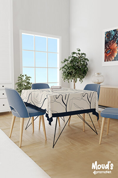 Moud's Față de masă Omegu 4 din piele întoarsă cu model