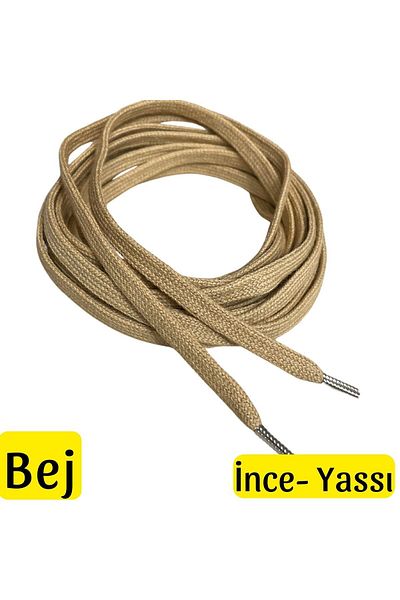 ipekbazaar 120 Cm Flat Laces, 60cm-350cm Desired Length Metal Tip Corded Shoelaces, 1 Pair
