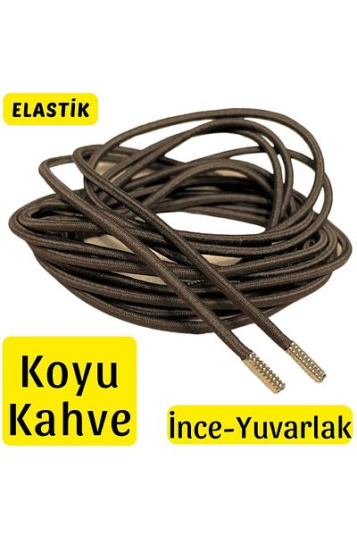 ipekbazaar 150 Cm-350 cm Metal Tip Corded Shoelaces, 1 Pair Round Laces