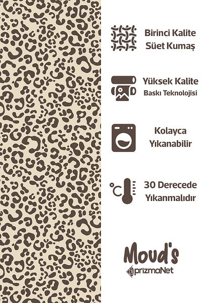 Moud's Кафява покривка за маса с петнист велур Carefree
