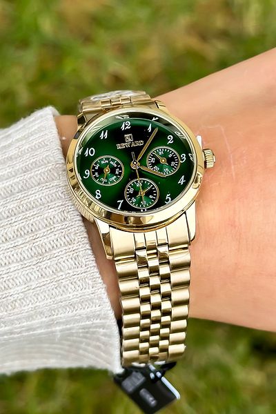 Reward Stylish Design Numeral Multi-Function Green Color Women's Wristwatch
