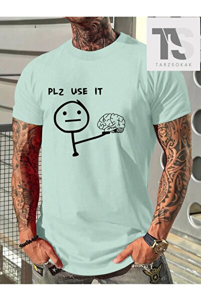 Tarzsokak Tricou grafic cu slogan KOD Trend pentru bărbați