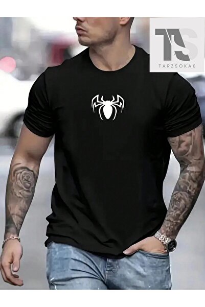 Tarzsokak Tricou cu mânecă scurtă cu imprimeu păianjen pentru bărbați
