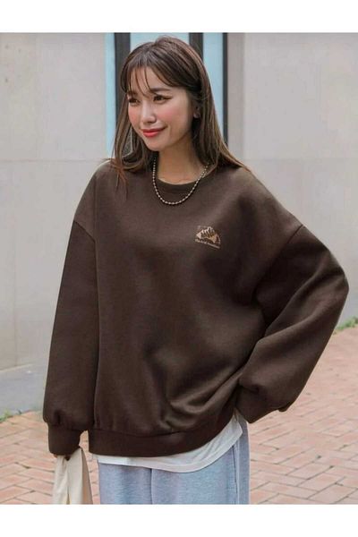 Elvino φούτερ με στάμπα unisex oversize