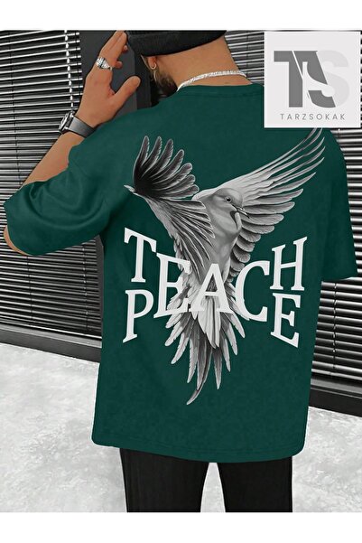 Tarzsokak Ανδρικό μπλουζάκι με στάμπα περιστεριού και γράμματα