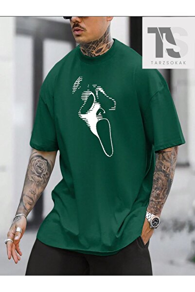 Tarzsokak Tricou cu imprimeu Ghost Face pentru bărbați
