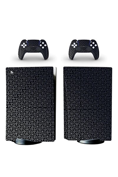 Kt Grup Siyah Arka Plan Beyaz Kol Düğmeleri Playstation 5 Standart Dijital Ve...