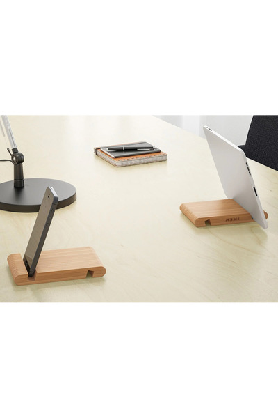IKEA Suport pentru tablete din bambus Ikea - 13x8 cm, 2 suporturi pentru telefon
