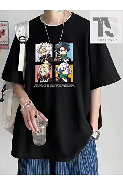 Tarzsokak Tricou cu mânecă scurtă cu imprimeu cu litere de desene animate pen...