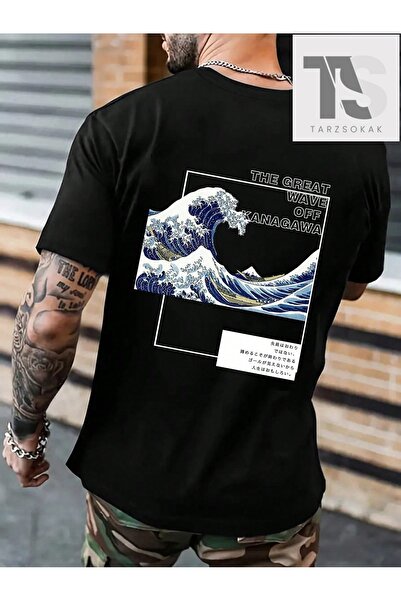 Tarzsokak Tricou pentru bărbați cu gât rotund și imprimeu text casual