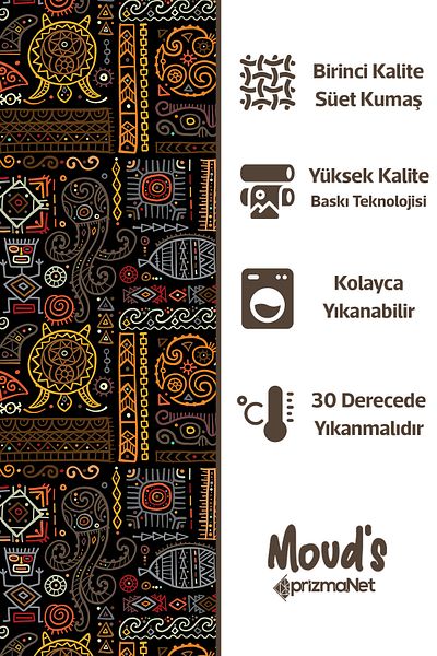 Moud's Хетешка фигура 4 шарена велурена покривка за маса Carefree