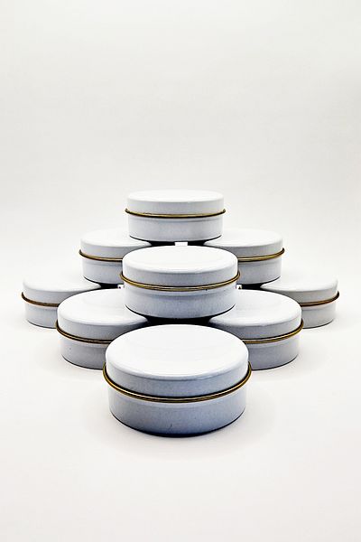 FANTASTİK SANAT ATÖLYESİ 10-Piece Metal Tin Decorative Candle Soap Jewelry Accessory Gift Storage Box - 7.5 cm x 3 cm