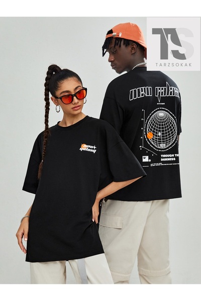 Tarzsokak Tricou unisex din bumbac cu imprimeu grafic Damla